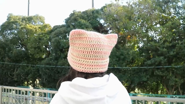 猫耳ニット帽 帽子 ダイソー 毛糸 編み方 かぎ針編み 編み物