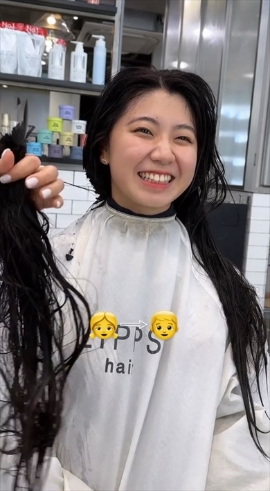 超ロングヘアをバッサリメンズカットにイメチェン