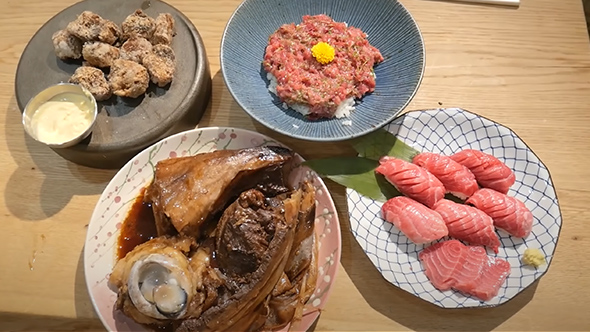 マグロの頭と尻尾のフルコース