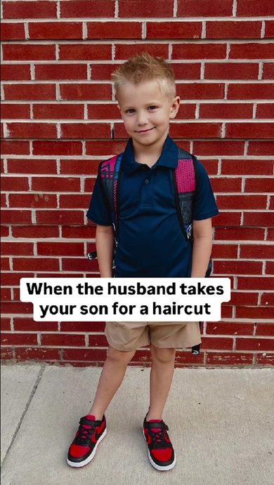 息子のヘアカット