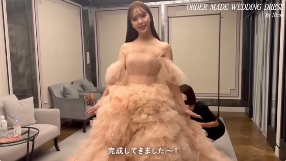 リボンをつけつつ完成！