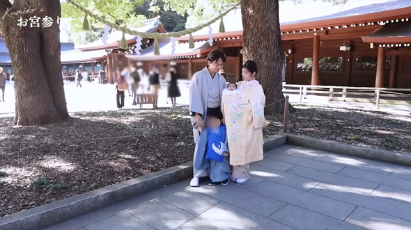 舟山久美子さん一家の七五三とお宮参り