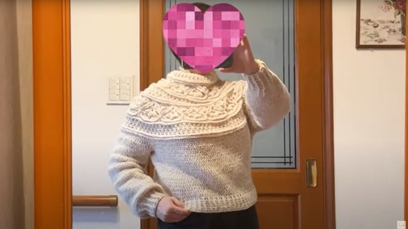 110円の毛糸10玉でセーターを作る