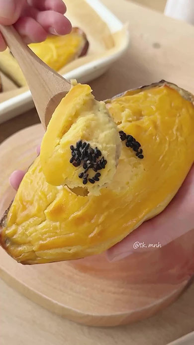 完成したスイートポテトの画像