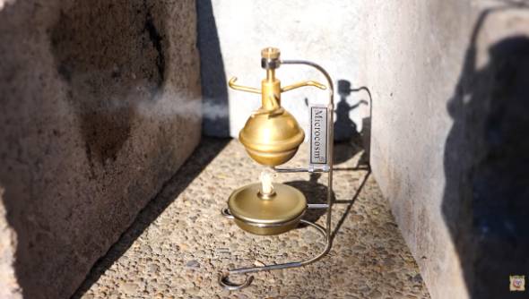 ヘロンの蒸気機関でピンポン玉を回そう