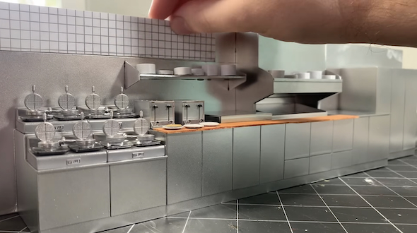 ワッフルハウスのキッチン