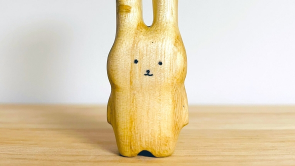 木彫り うさぎ ハンドメイド