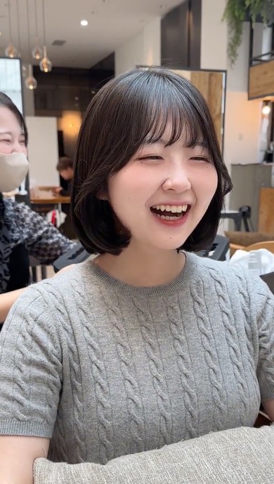 7年ぶりのボブがめちゃくちゃ似合ってる女性