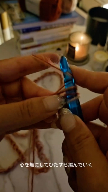 手編み マフラー