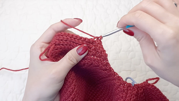 キレイな編地のニット帽の編み方