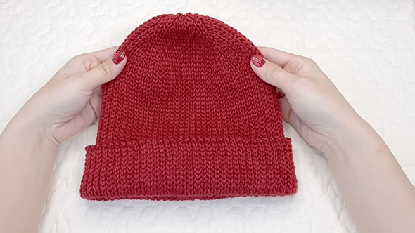 キレイな編地のニット帽の編み方