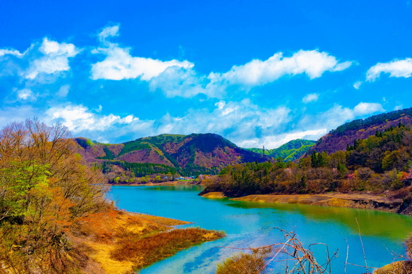 湯田ダム 沈んだ 横黒線 北上線 大荒沢駅 岩手県 廃線 錦秋湖