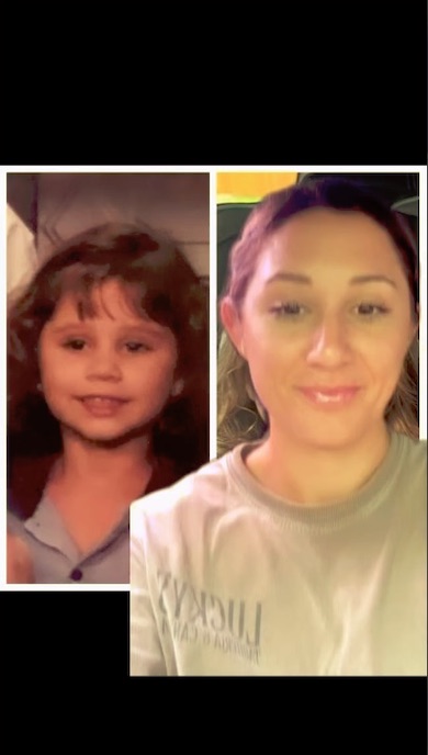 5歳のイザベラさんと現在のイザベラさん