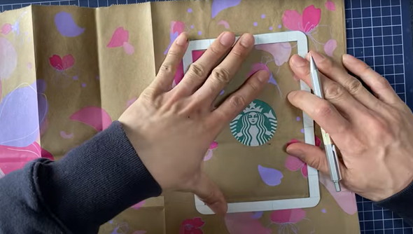 スタバの紙袋をリメイク
