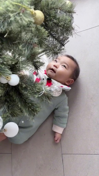 ずり這いして移動した赤ちゃん