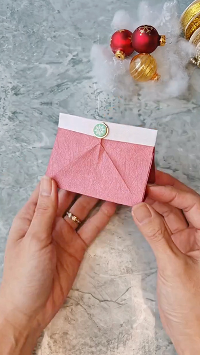 ポーチのようなギフトバッグの作り方