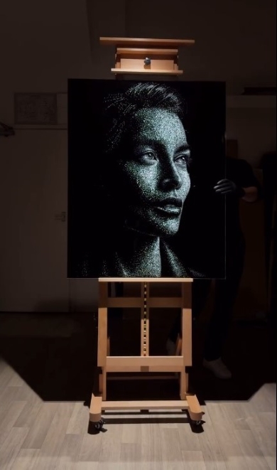 ガラスアートの完成品