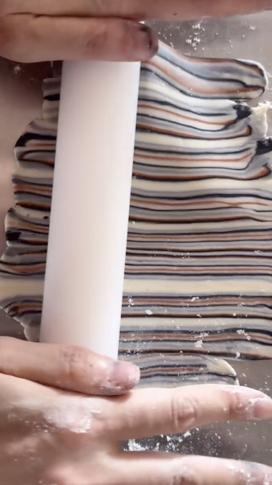 ストライプ柄の生地