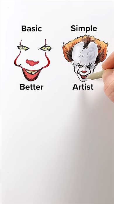 アーティストがペニーワイズを描いた結果