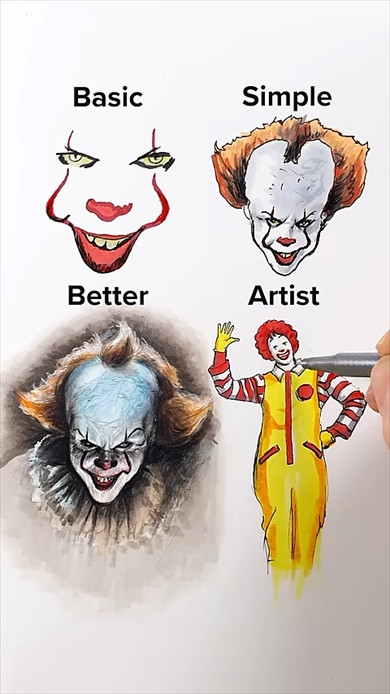 アーティストがペニーワイズを描いた結果