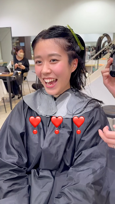 ロングヘアからハンサムショートに大変身