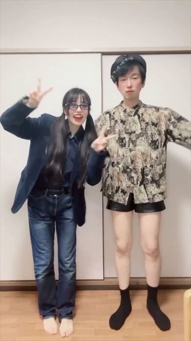 みつとも夫婦・旦那と服交換してみた