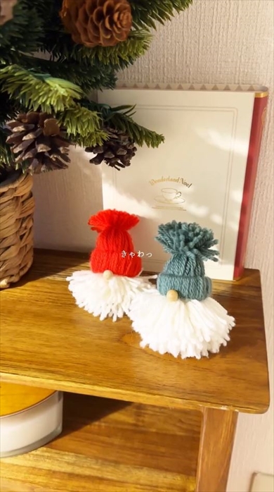 かわいいサンタ飾りの作り方