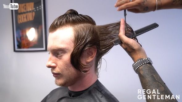 ヘアカット 海外 ジェントルマン ウルフカット 変身 ミディアムヘア