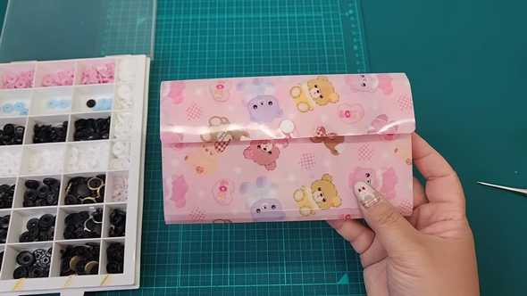 樹脂ホックをつけた