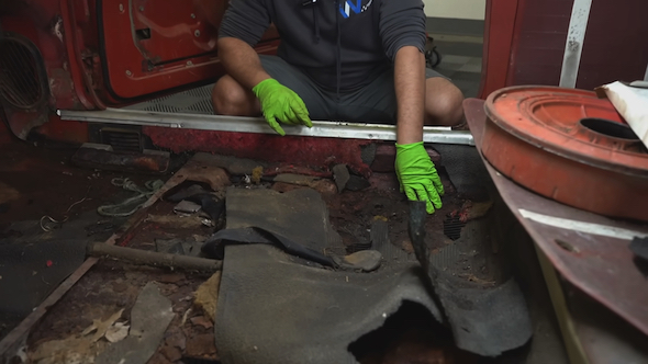 洗車 アメ車 シボレー コルヴェア