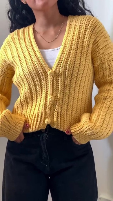 おしゃれなカーディガンの完成！