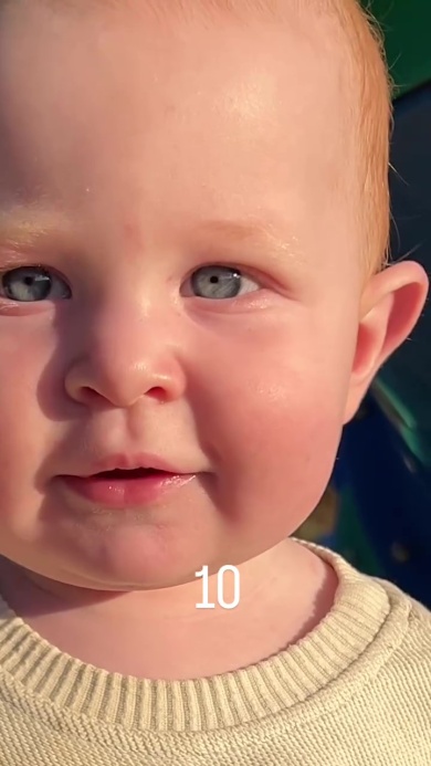 末っ子は澄んだ青色！