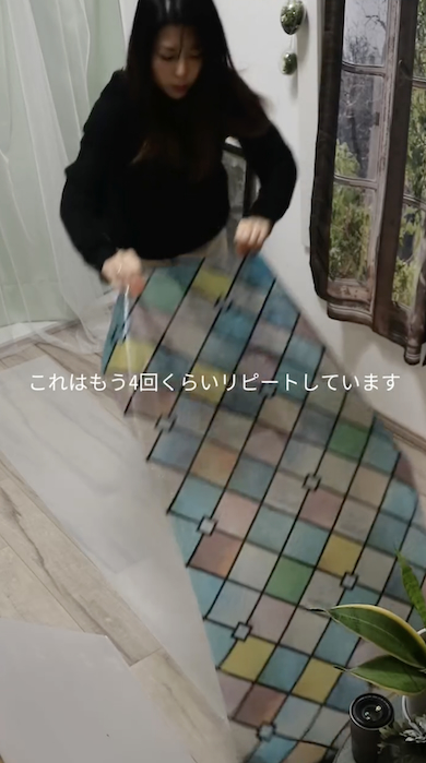 ステンドグラス風内窓作り