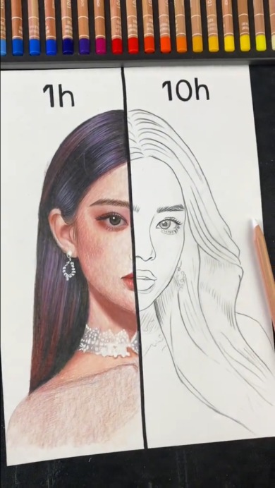 1時間と10時間の絵