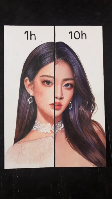 1時間と10時間の絵