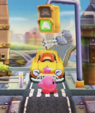 横断歩道手前で停車