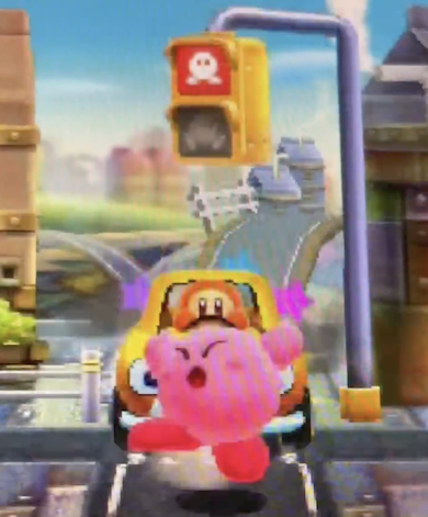 カービィに衝突