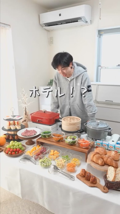 朝食ビュッフェドッキリ