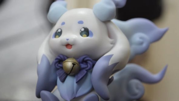 完成したバーチャルYouTuber「ルンルン」のフィギュア