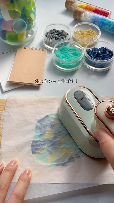 キャップをアイロンで薄くする