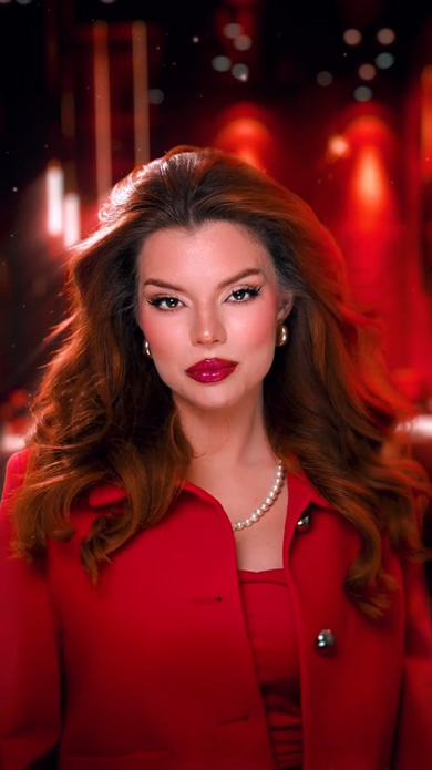 すっぴんから強めメイクに大変身