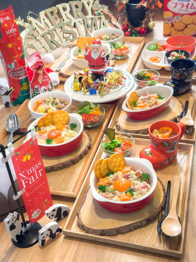 クリスマスイブの朝食写真