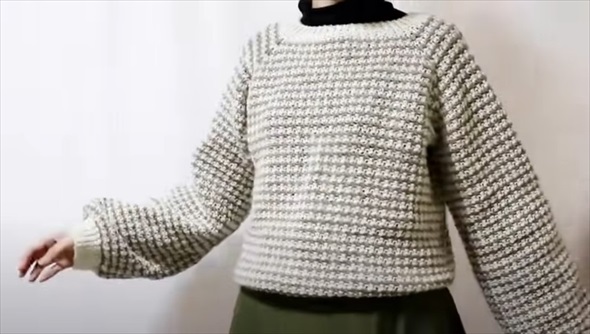 セリアの毛糸を編んでいくと