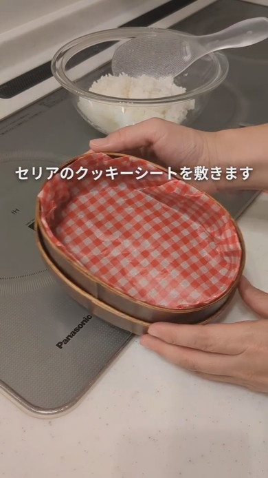 曲げわっぱにクッキングシート