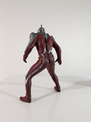 石粉粘土で作ったウルトラセブンXフィギュアの背面