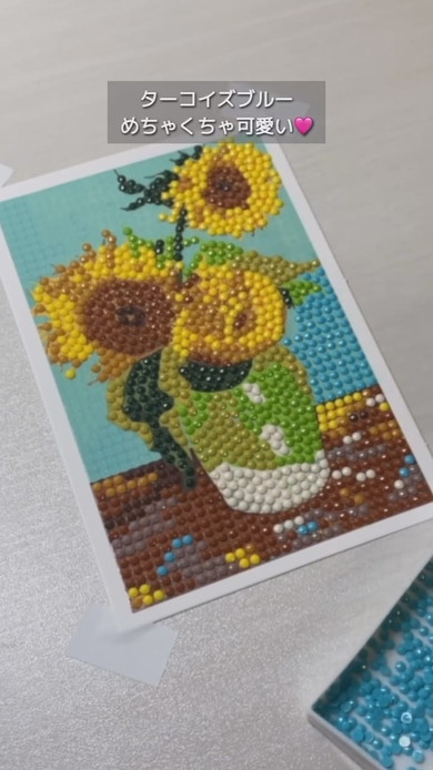 セリアのビーズアート作成動画