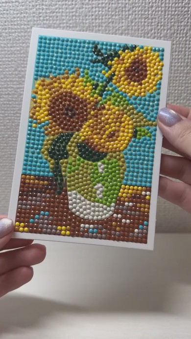 セリアのビーズアート作成動画