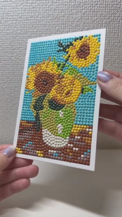 セリアのビーズアート作成動画