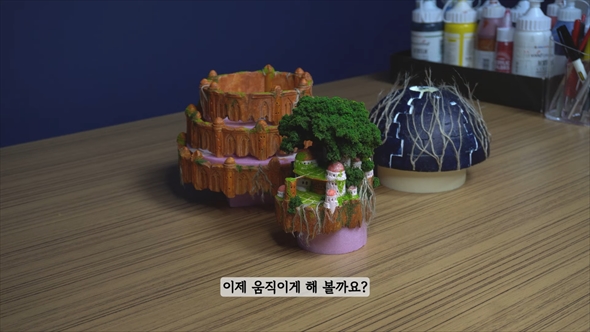 ラピュタ城の動くジオラマ