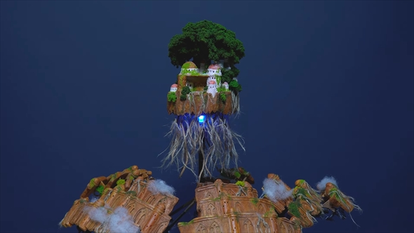 ラピュタ城の動くジオラマ